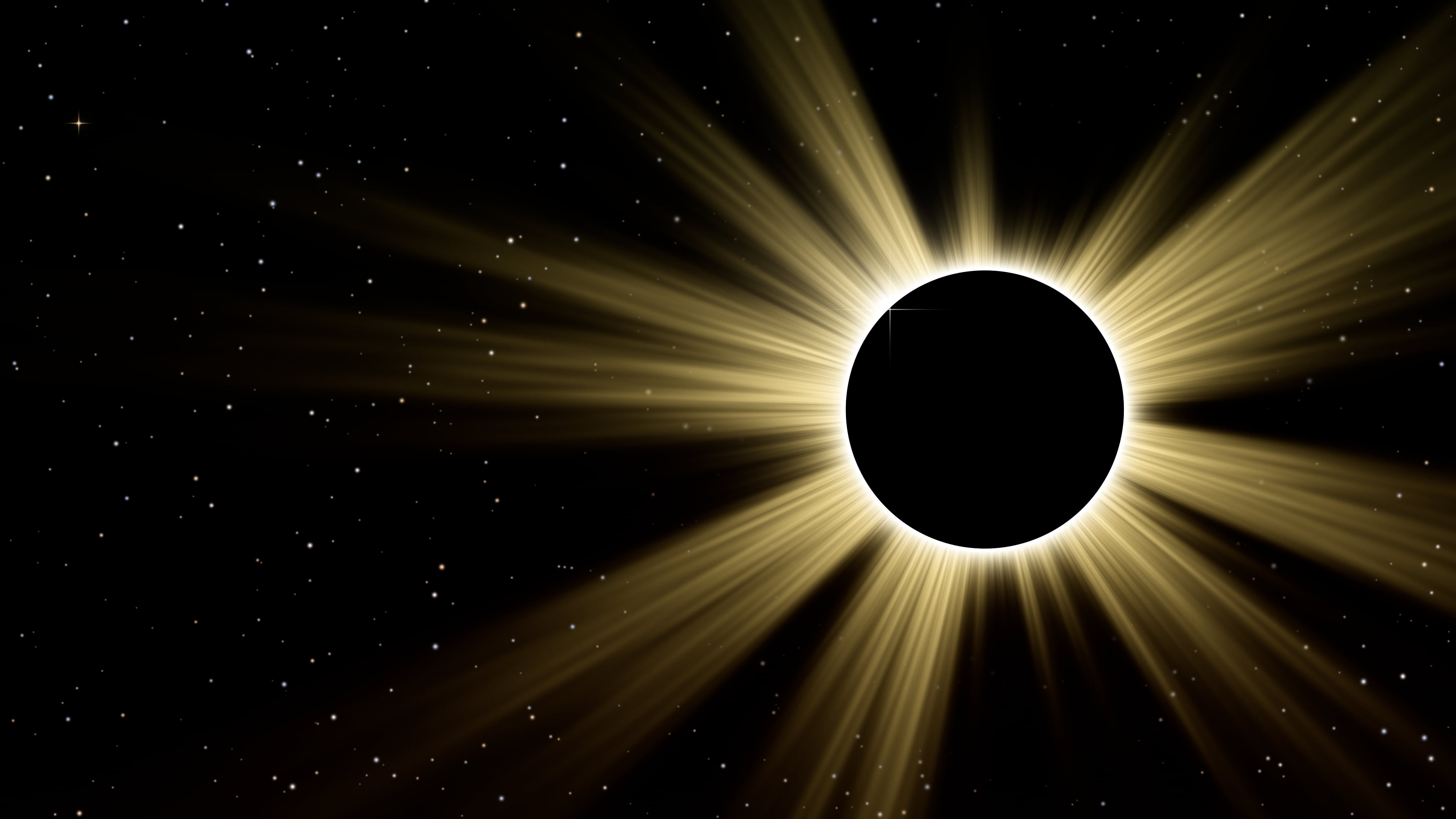 Yellow Eclipse desktop wallpaper in 4K