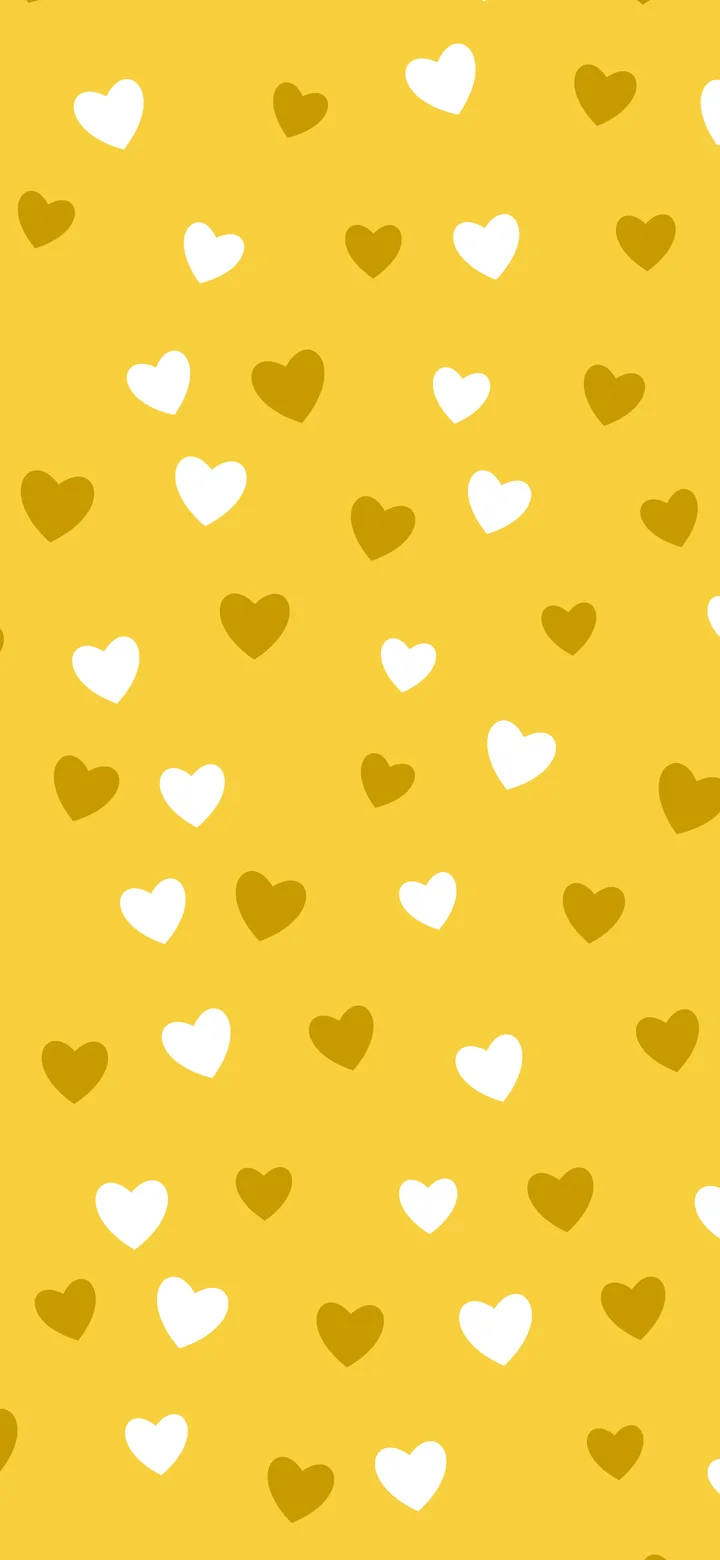 Yellow Heart Pattern wallpaper for iPhone and Android