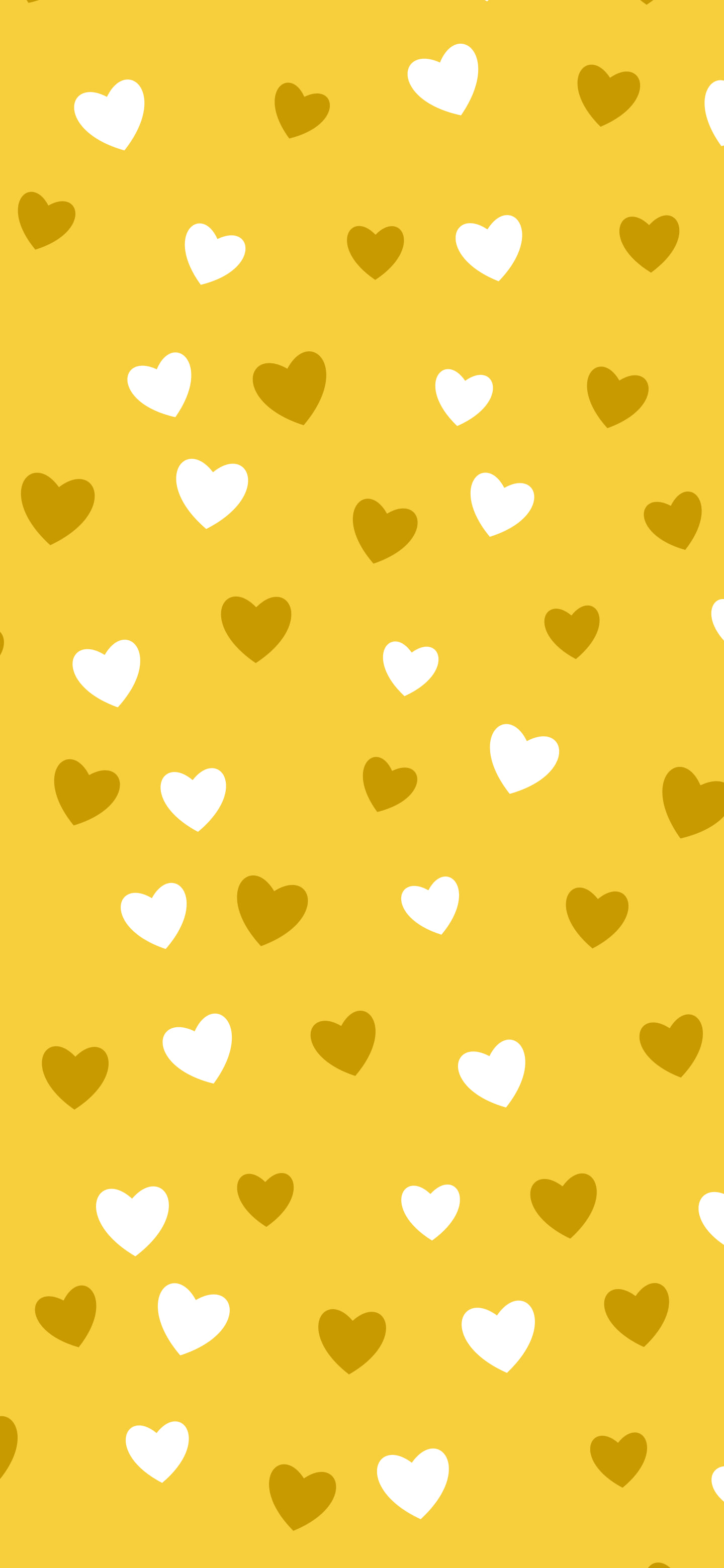 Yellow Heart Pattern wallpaper for iPhone and Android