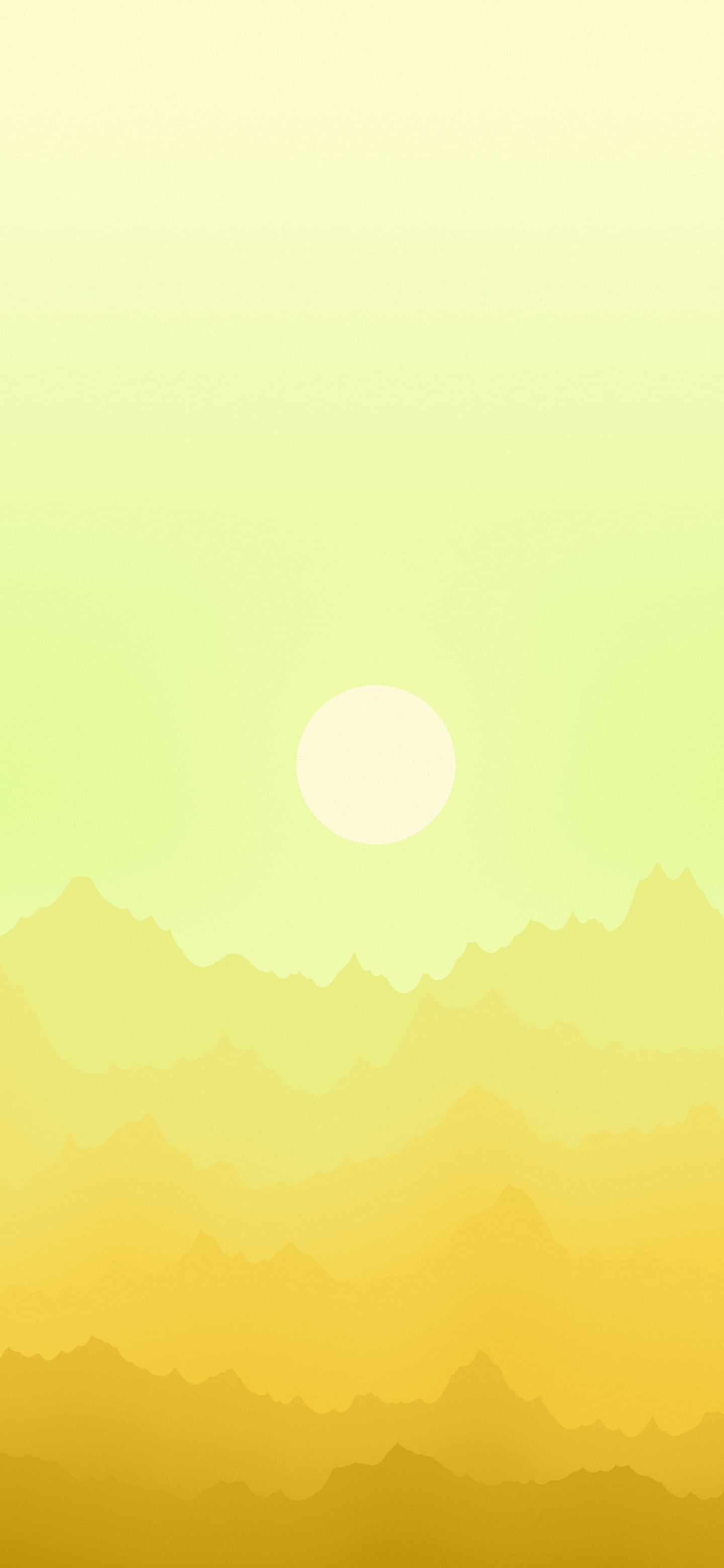 Yellow Minimalist Mountain Landscape wallpaper for iPhone and Android