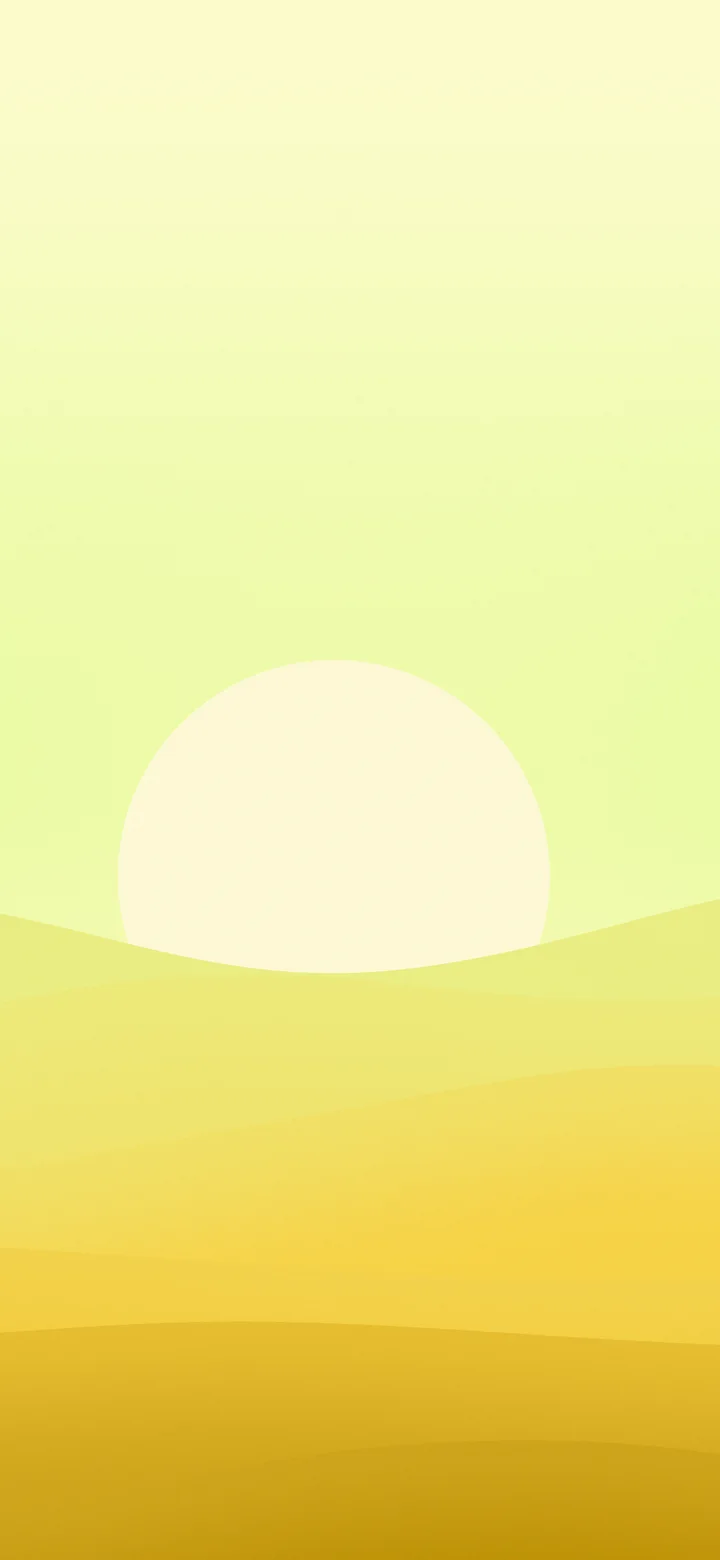Yellow Minimalist Sunset Hills wallpaper for iPhone and Android