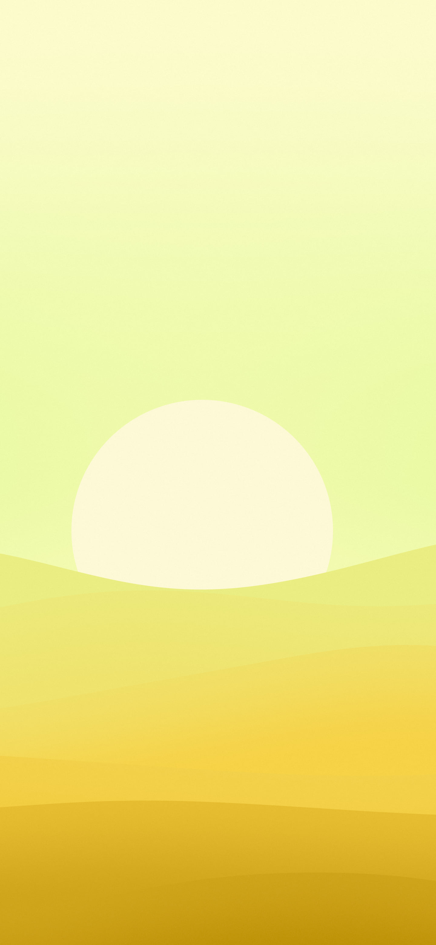 Yellow Minimalist Sunset Hills wallpaper for iPhone and Android