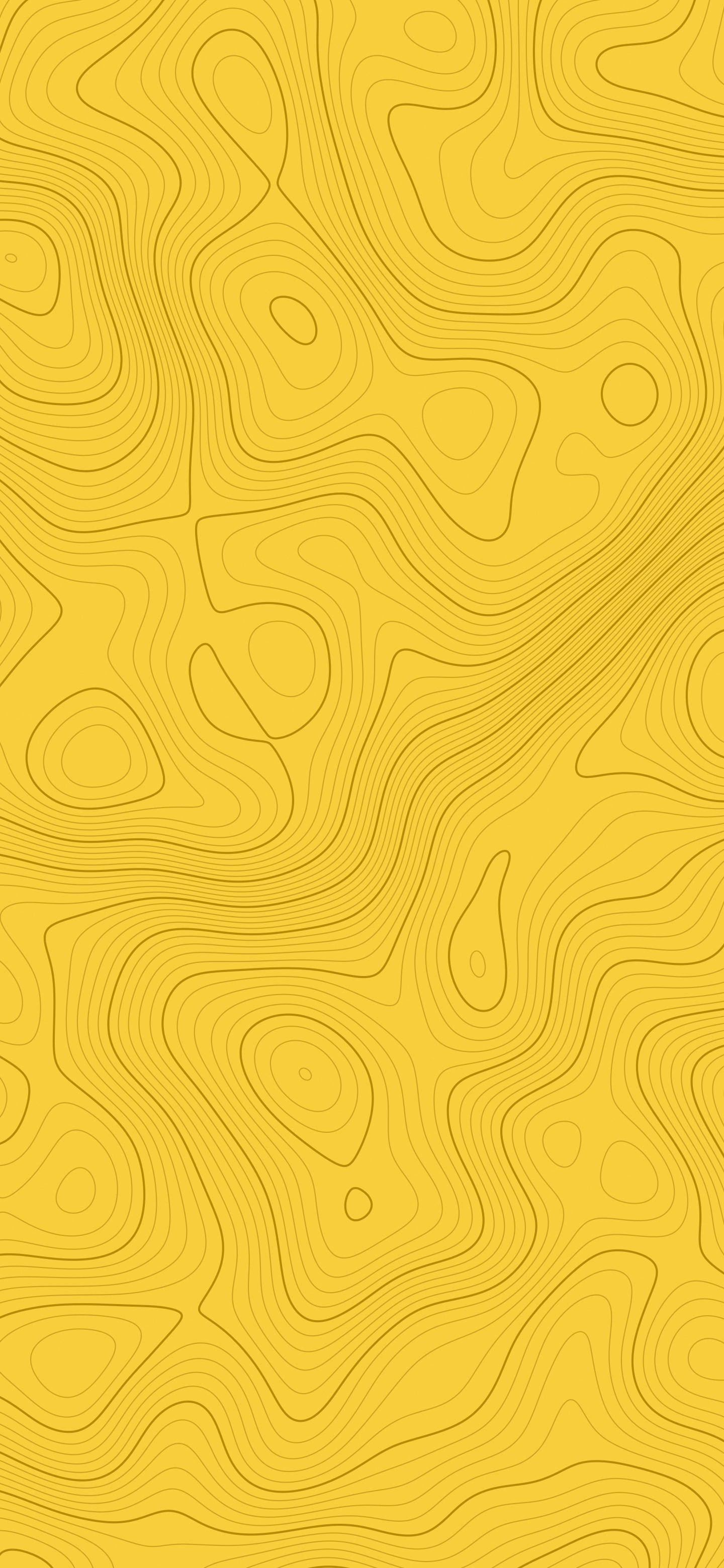 Yellow Topographic Line wallpaper for iPhone and Android